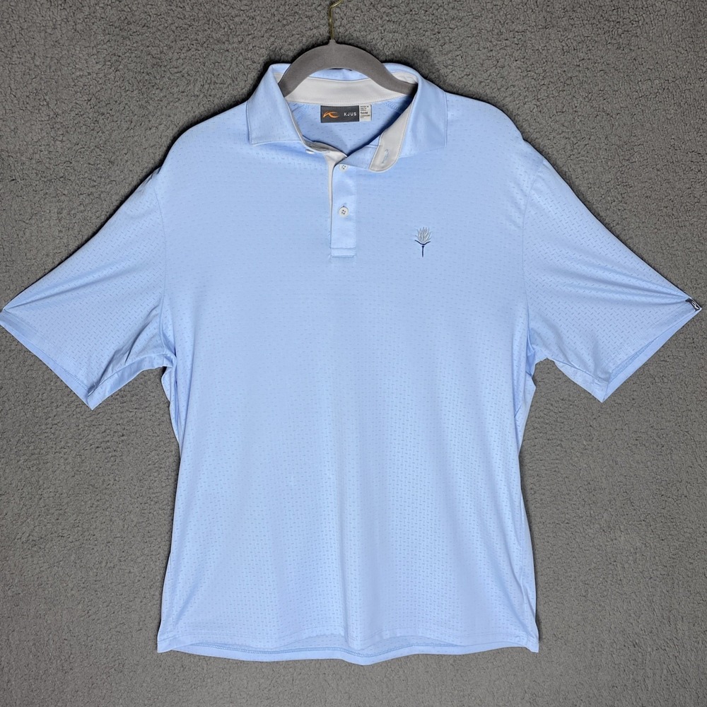 Kjus Men's Sz 50/M Savin  Golf Polo Shirt Lightweight Comfort Fit Blue
